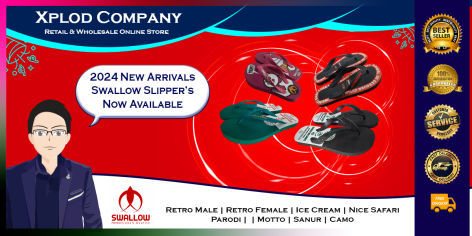 Xplod Company Pusat Grosir Sandal Jepit Swallow Terbaru | Distributor Sandal Swallow